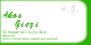 akos giczi business card